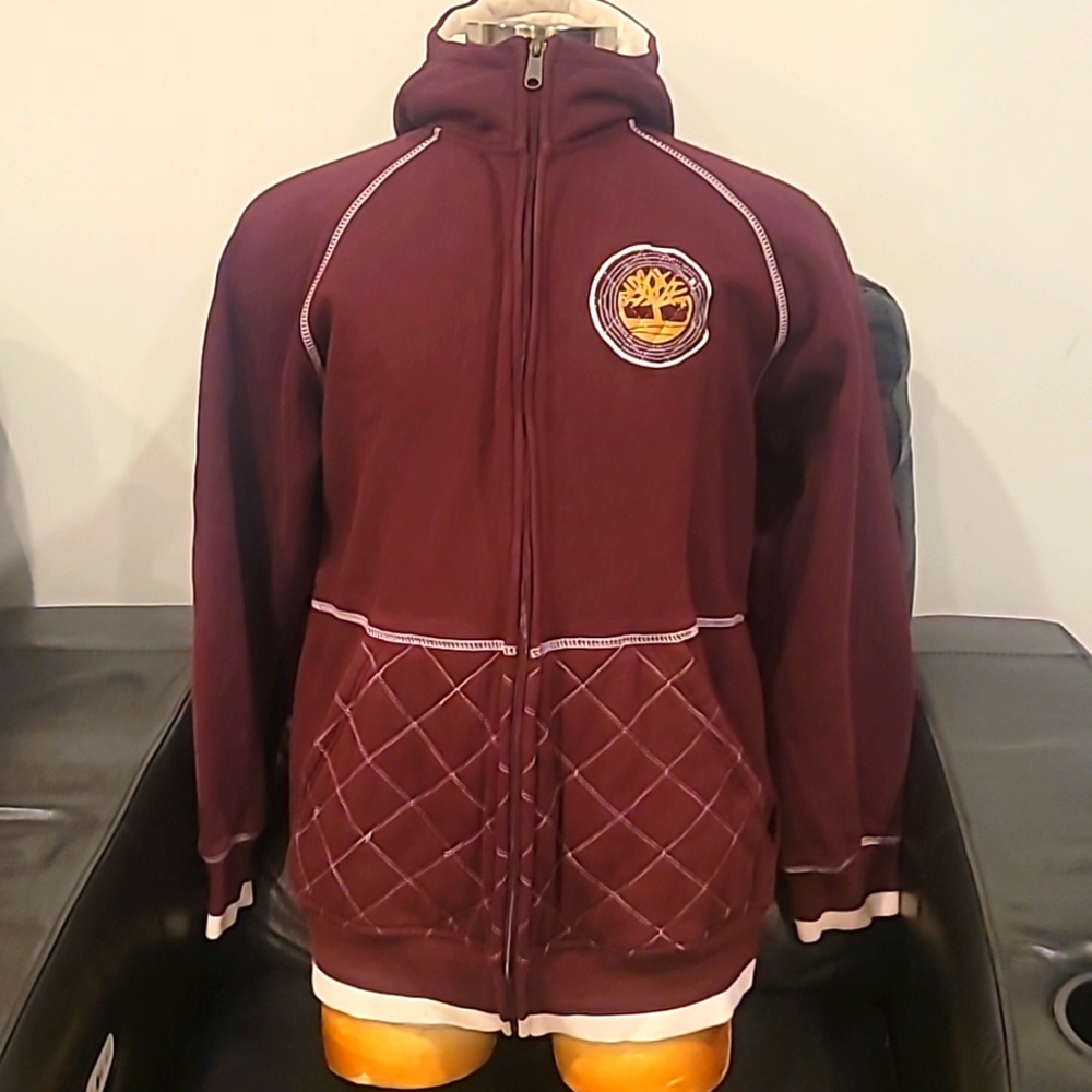 Timberland hoodie size Med Burgundy